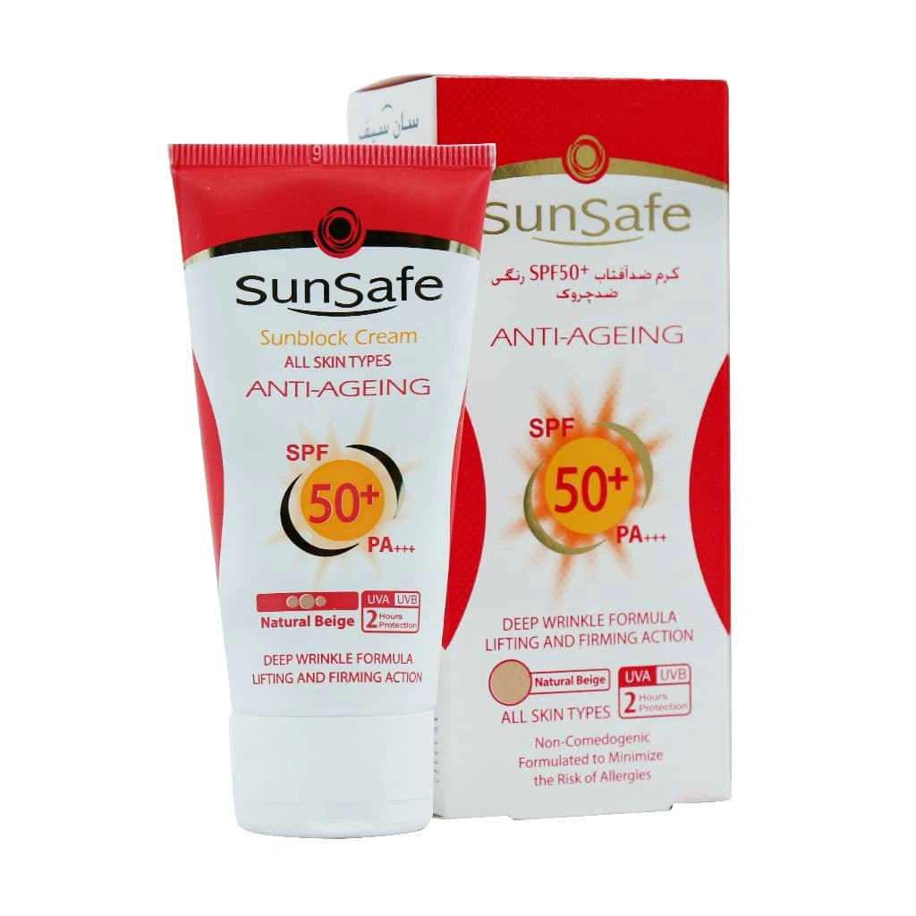 کرم ضد آفتاب و ضد چروک SPF50 سان سیف 