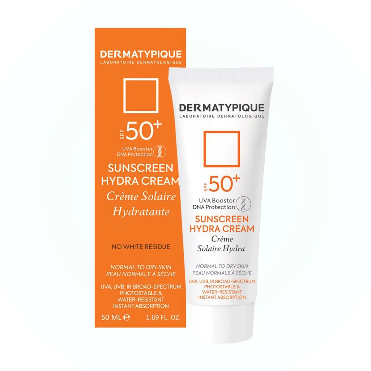 ضد آفتاب بی رنگ مناسب پوست خشک +SPF50 درماتیپیک 