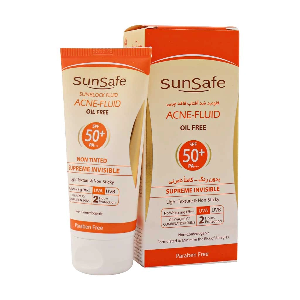 فلوئید ضد آفتاب فاقد چربی SPF50 سان سیف 