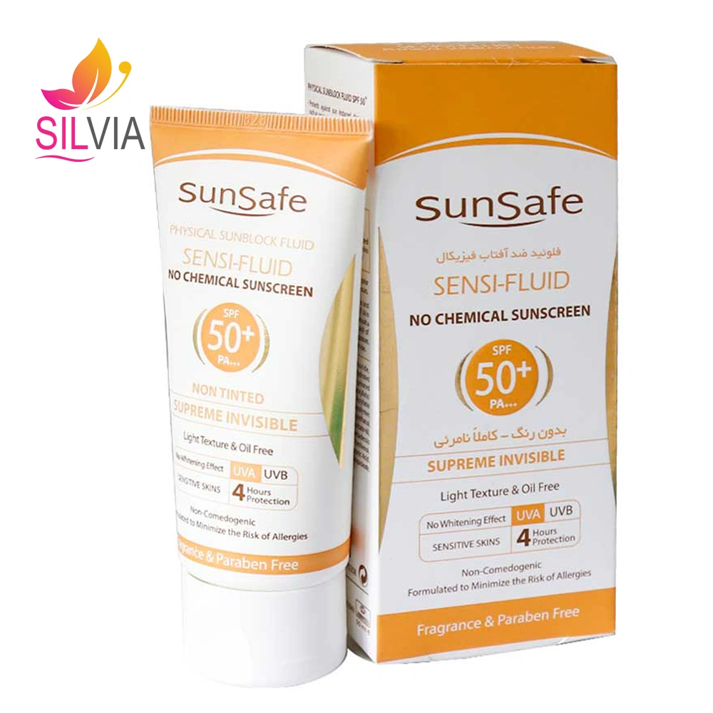 فلوئید ضد آفتاب فیزیکال SPF50 سان سیف 
